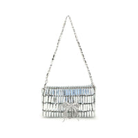 Self-Portrait Silver crystal bow mini Shoulder Bag