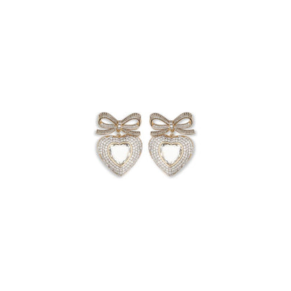 Self-Portrait Heart shaped bow Earrings