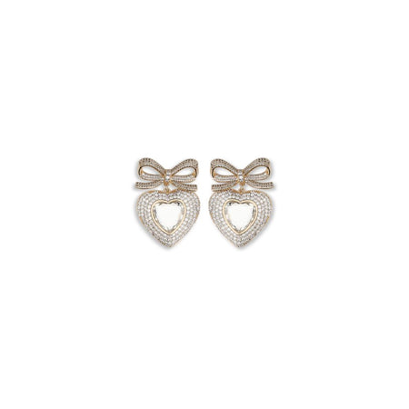 Self-Portrait Heart shaped bow Earrings