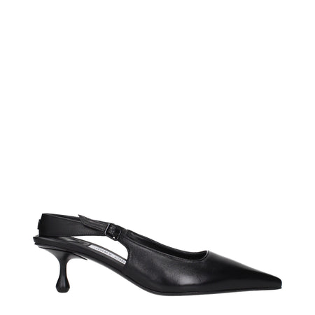 Jimmy Choo Black Leather Flat Sandals