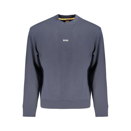 Hugo Boss Blue Cotton Men Sweater