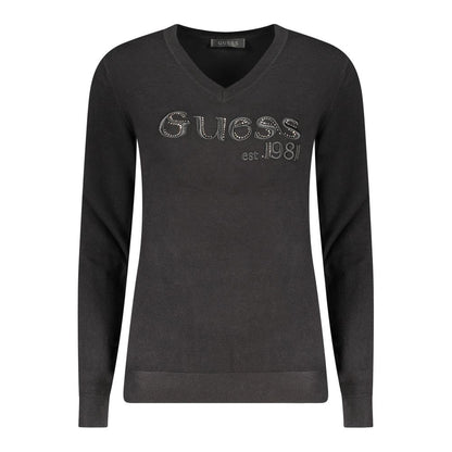 Guess Jeans Black Viscose Women Sweater