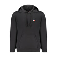 Tommy Hilfiger "Black Cotton Men Sweater with Central Pocket"