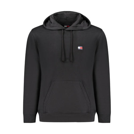Tommy Hilfiger "Black Cotton Men Sweater with Central Pocket"