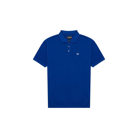 Emporio Armani Blue Cotton Polo Shirt