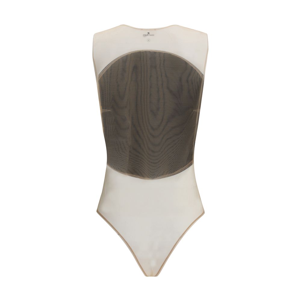 Courrèges Satin illusion hoop Bodysuit