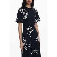 Desigual Black Cotton Women Dress