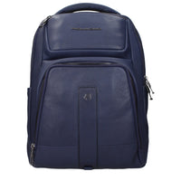 Piquadro Blue Leather Backpack