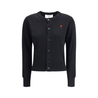 Ami Paris Ami De Coeur merino wool Cardigan