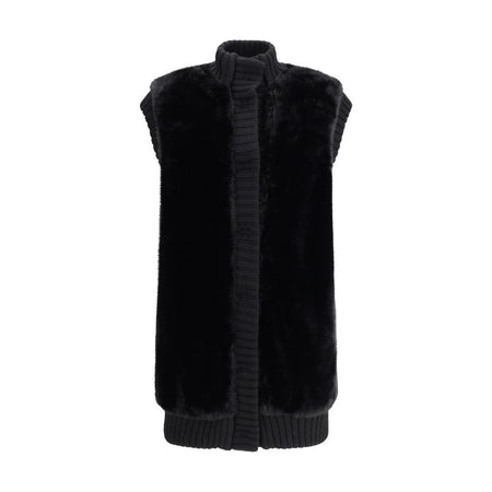 PINKO Long Vest in faux fur
