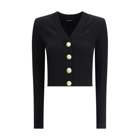 Balmain Ribbed and braided Cardigan