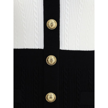 Balmain Braided pattern midi Dress