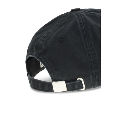 Ganni WASHED COTTON CANVAS PUPPY CAP