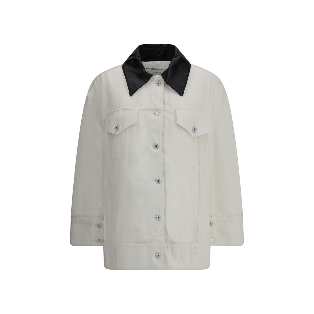 Givenchy DENIM PARKA WITH LEATHER COLLAR