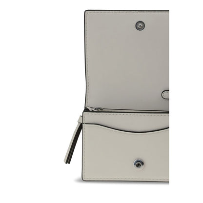 Ganni GANNI CARD HOLDER WITH FLAP CAT SIGNATUR