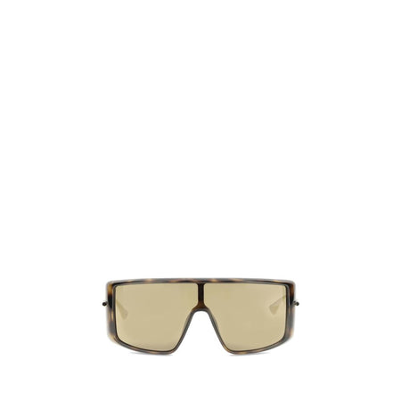 Alexander McQueen Havana T-Bar Visor Sunglasses