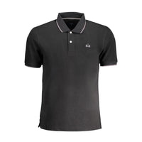La Martina Black Cotton Polo Shirt