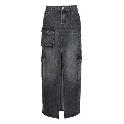 PINKO Black Cotton Skirt