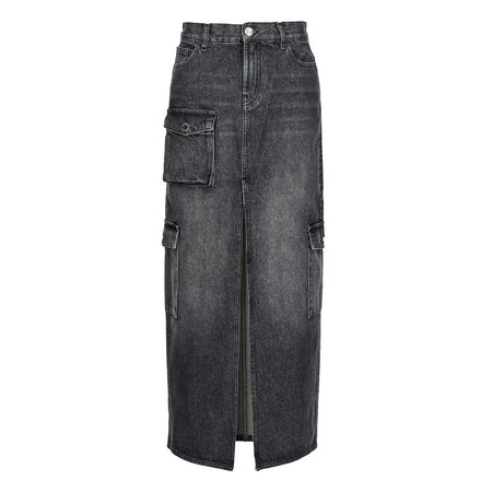 PINKO Black Cotton Skirt