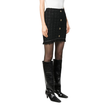PINKO Black Polyester Skirt