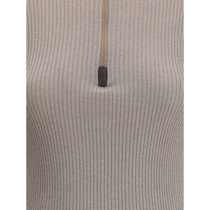 Brunello Cucinelli Brown Cashmere Sweatshirt