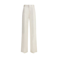 SA SU PHI Cream Silk Pants