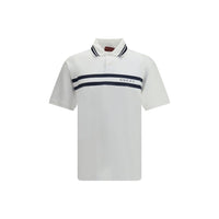 Gucci White Cotton Polo Shirt