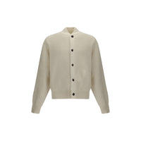 Jacquemus White Fleece Wool Cardigan