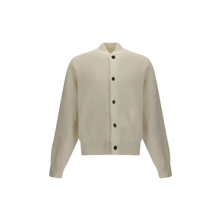 Jacquemus White Fleece Wool Cardigan