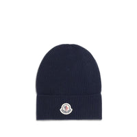 Moncler Blue Wool Beanie