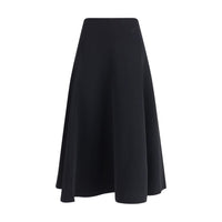 Jacquemus Black Cotton Midi Skirt