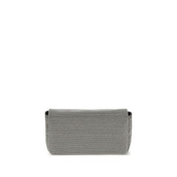 Brunello Cucinelli Gray Leather Shoulder Bag