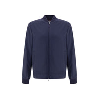 Brunello Cucinelli Blue Cashmere Bomber