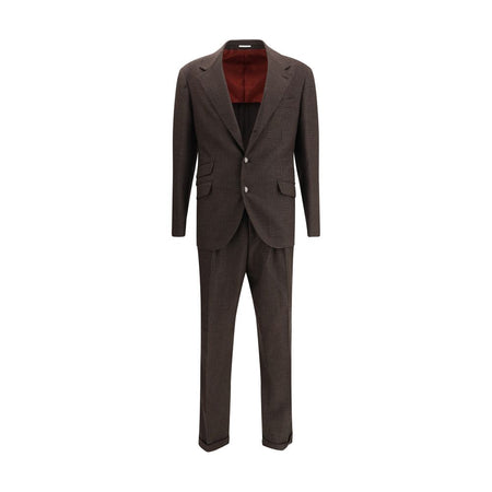 Brunello Cucinelli Brown Wool Two-Piece Suit
