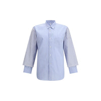 Comme Des Garçons Light Blue Cotton Pattern Shirt