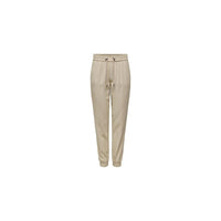 Only Beige Viscose Casual Pants