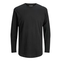 Jack Jones Black Cotton Long Sleeve T-Shirt