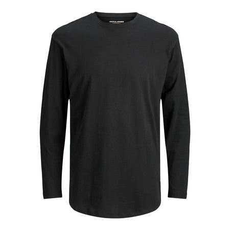 Jack Jones Black Cotton Long Sleeve T-Shirt