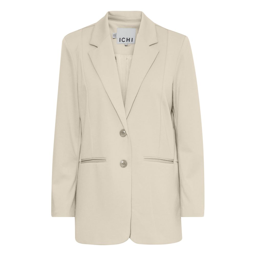 ICHI Beige Recycled Polyester Blazer