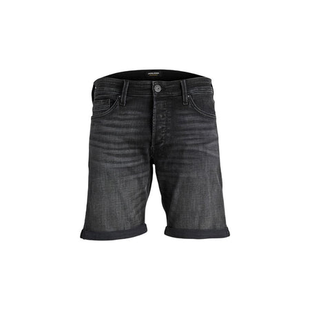 Jack Jones Black Cotton Bermuda Shorts