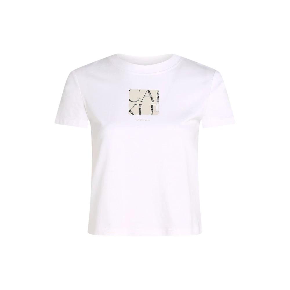 Calvin Klein Jeans White Recycled Cotton T-Shirt by Calvin Klein Jeans