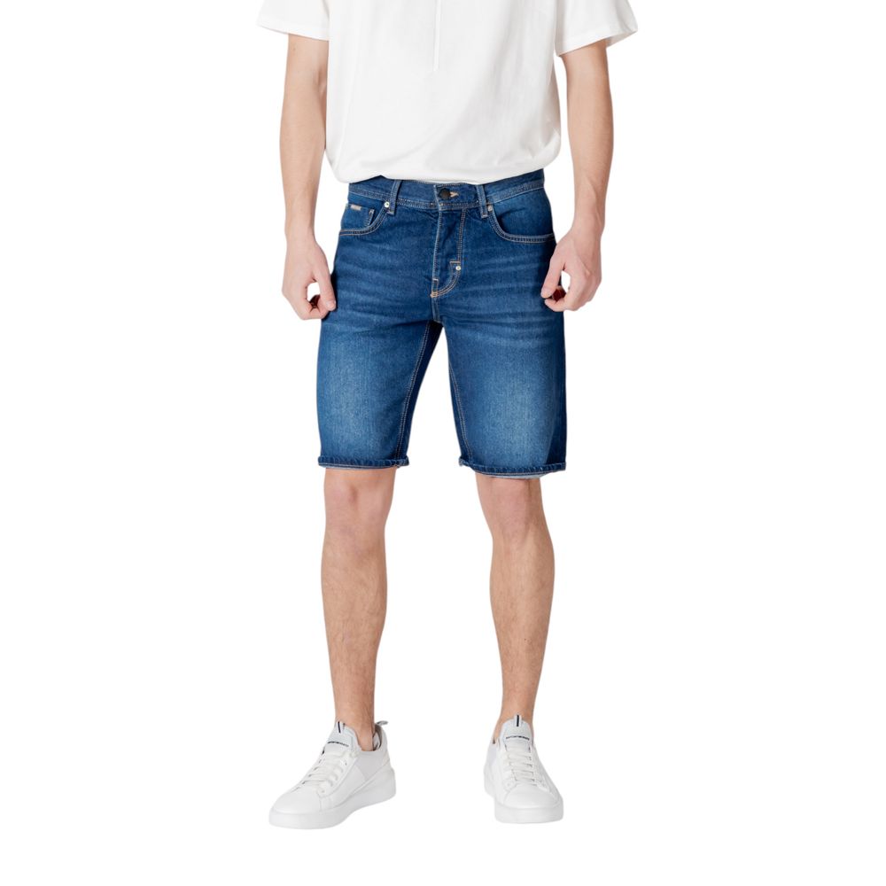 Antony Morato Blue Cotton Bermuda Shorts