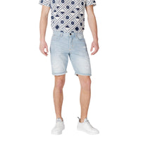 Antony Morato Light Blue Cotton Bermuda Shorts