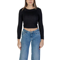 Jacqueline De Yong Black Marabou Sweatshirt