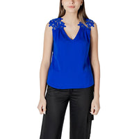Morgan De Toi Blue Polyester Tank Tops