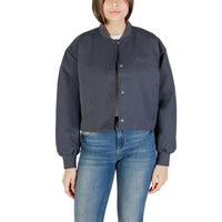 Calvin Klein Jeans Gray Recycled Polyester Bomber by Calvin Klein Jeans