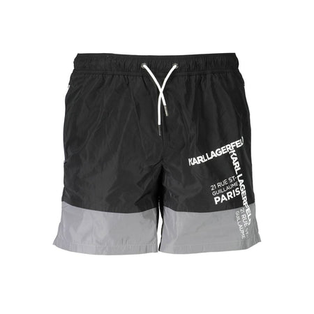 Karl Lagerfeld Black Polyester Swimwear