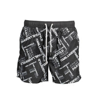 Karl Lagerfeld Black Polyester Swimwear