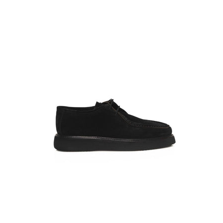Cerruti 1881 Black Calfskin Men Derby Shoe