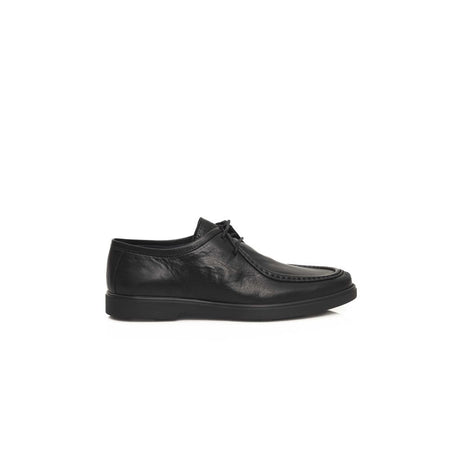 Cerruti 1881 Black Cowhide Men Derby Shoe